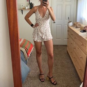 Flynn Skye Scarlett Romper in White Floral